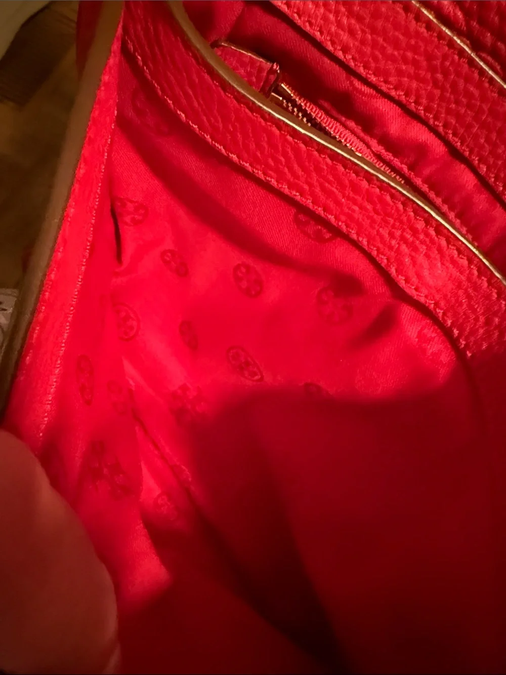 Tory Burch red pebbled